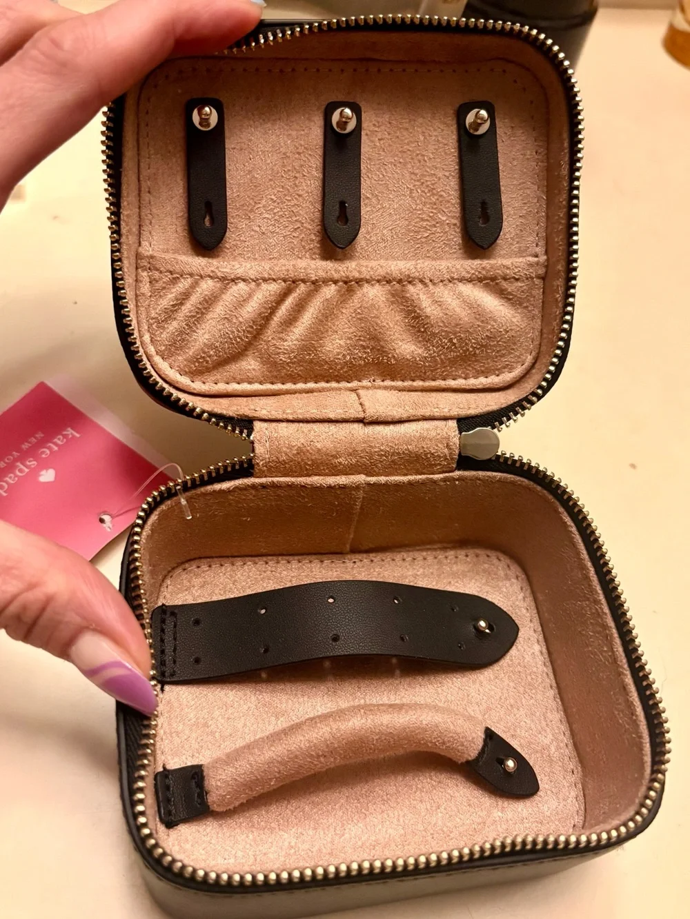 Kate Spade New York Staci Travel Jewelry Box in Black NWT!